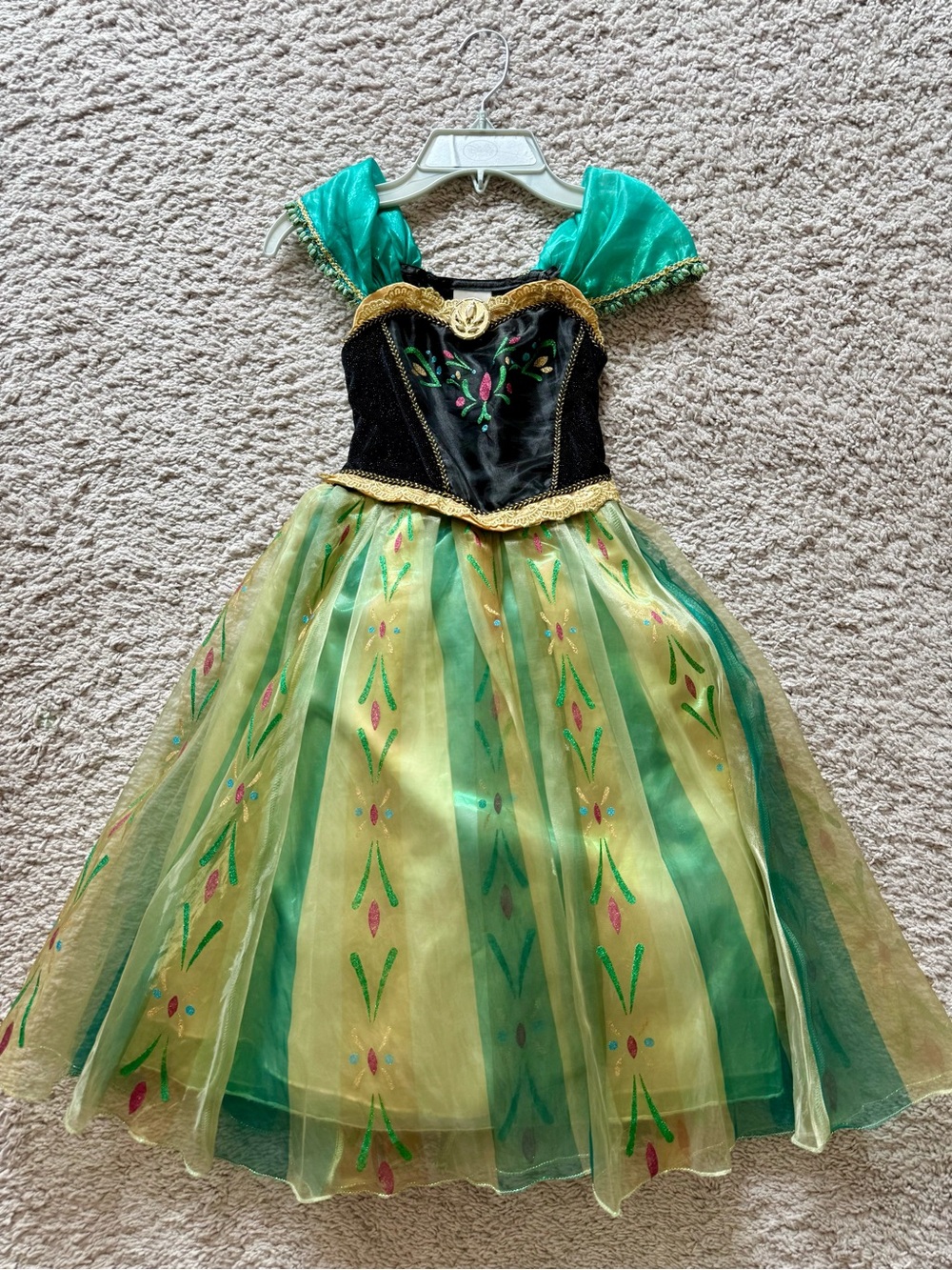 Disney Store Frozen Anna Deluxe Costume Coronation Dress. Size 4